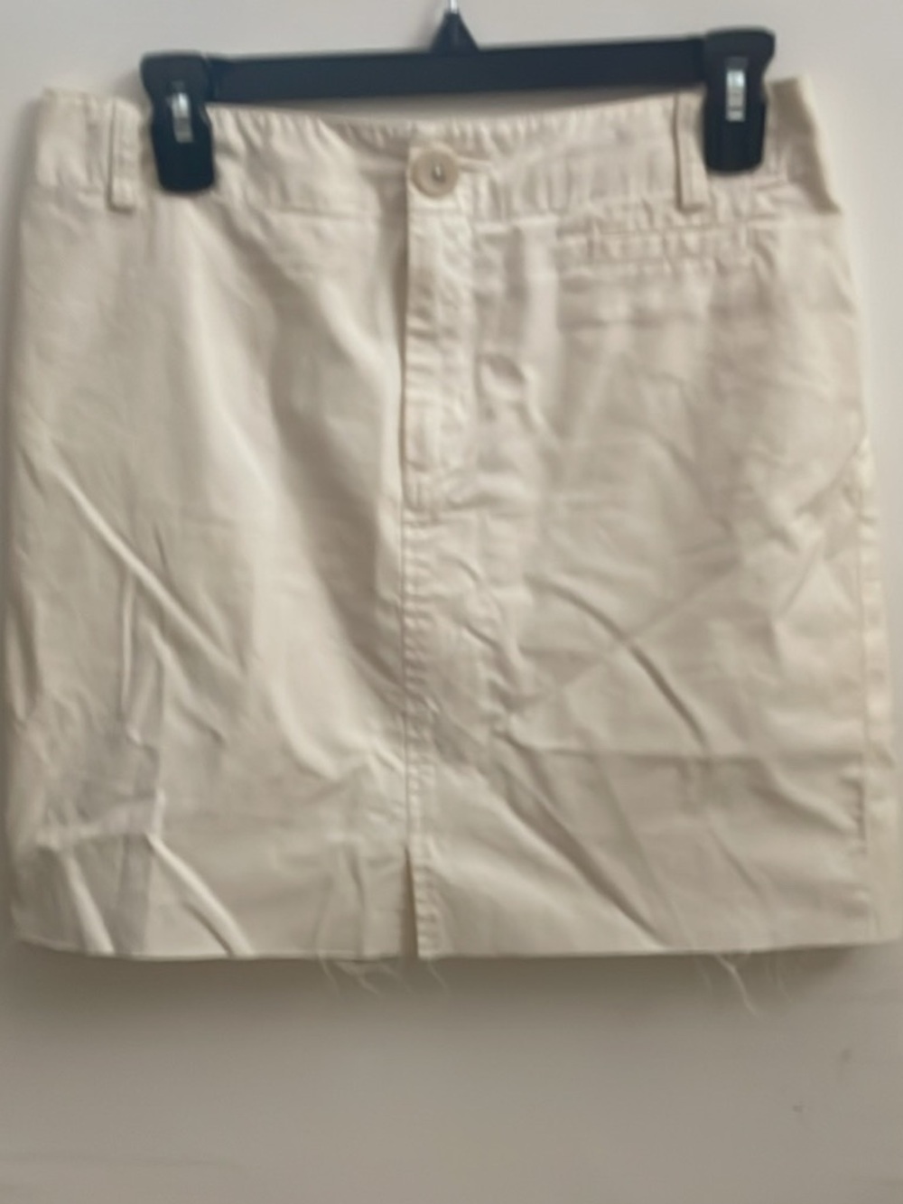 Banana Republic Cream Mini Skirt with Front Button